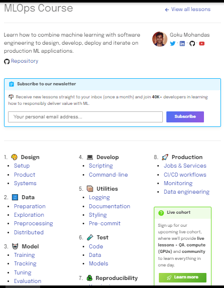 Made With ML’s MLOps Course