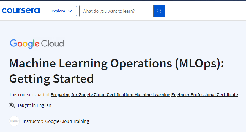 Vendor-specific training courses (Google Cloud example)