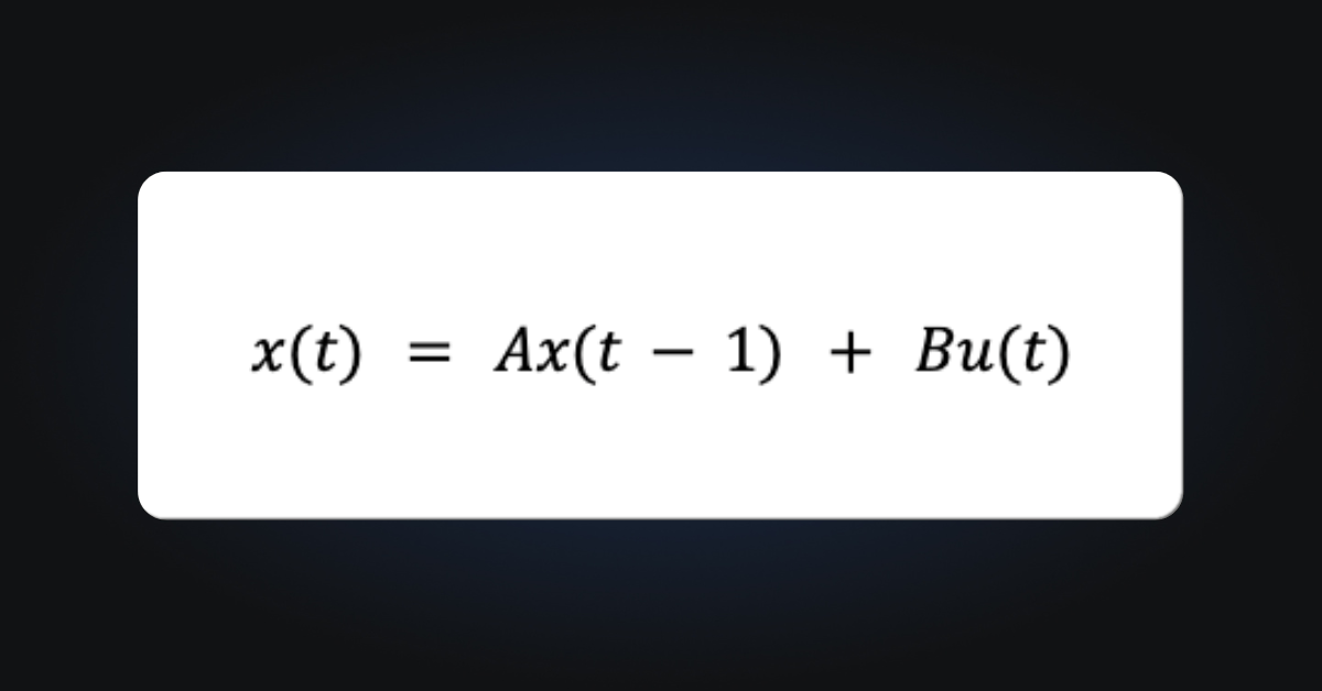 The equation for the new state x(t)
